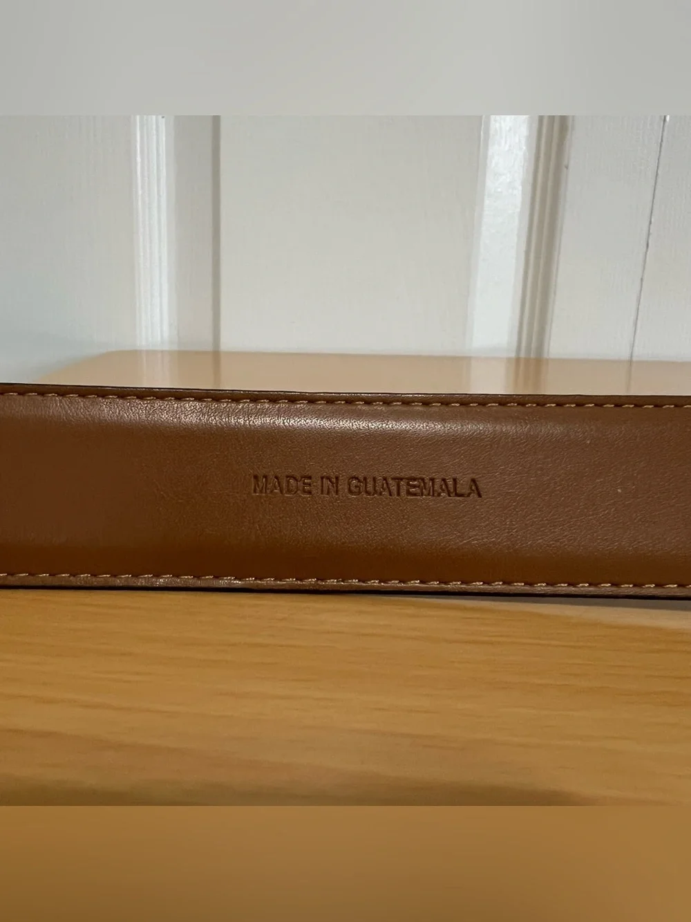 Polo Ralph Lauren Brown Croc-Embossed Leather Belt Silver Buckle Size 32